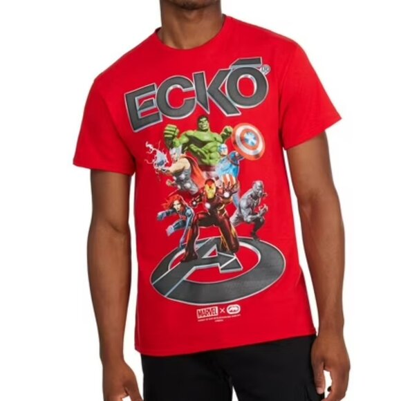 Ecko Unlimited Marvel Men's Graphic T-Shirt Red Size Large - Picture 2 of 9